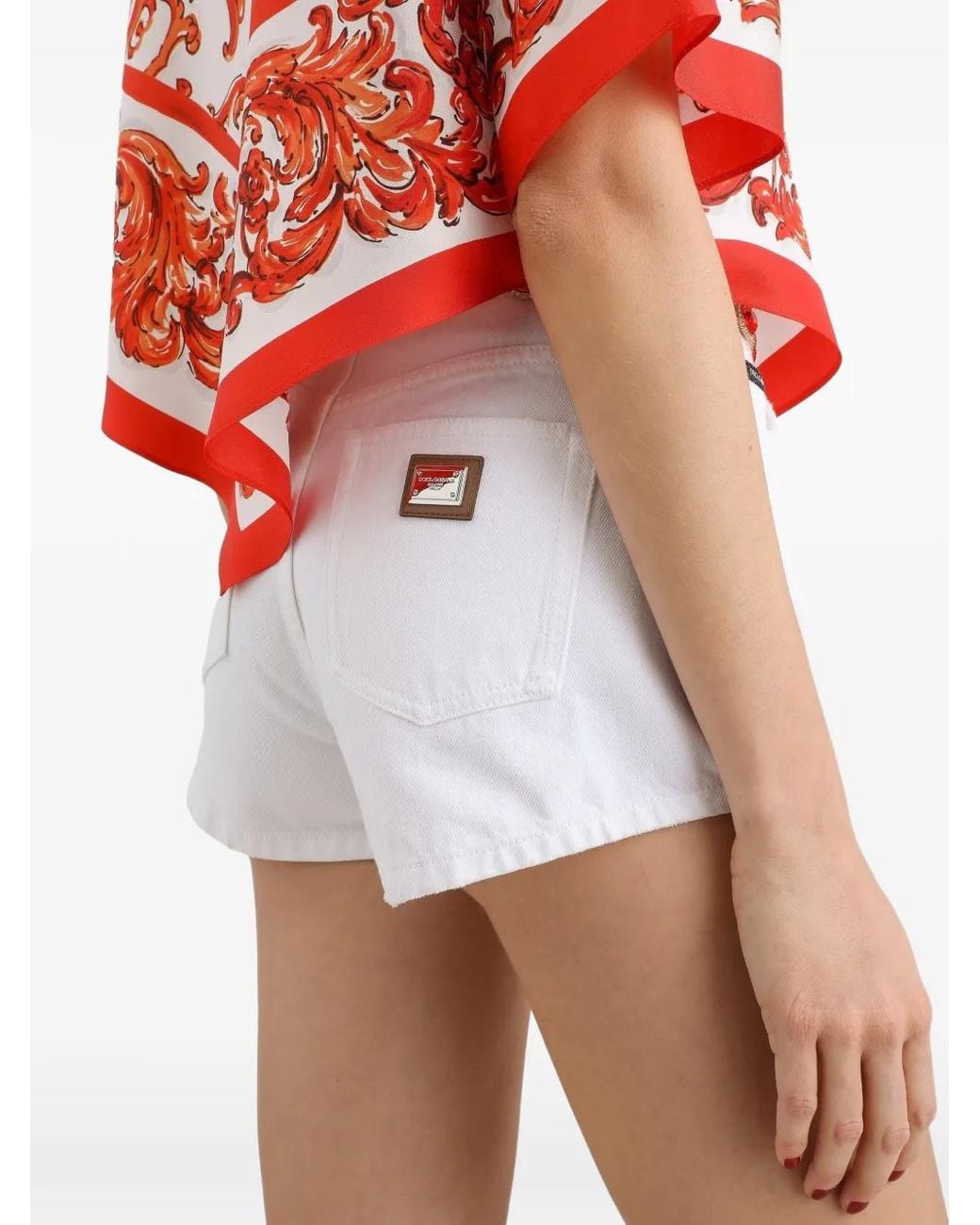 Dolce & Gabbana White Denim Shorts