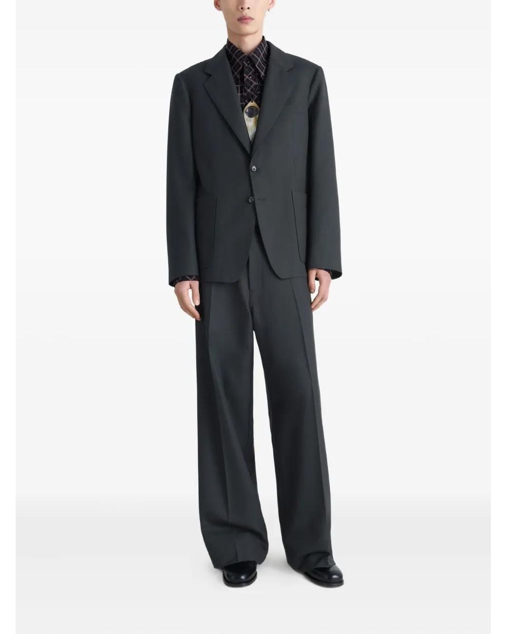 Lemaire Blue Tailored Wool Blazer for men