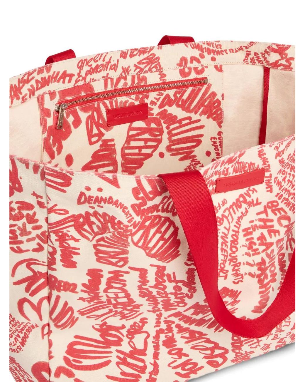 DSquared² Pink Rebel Hibiscus Tote Bag