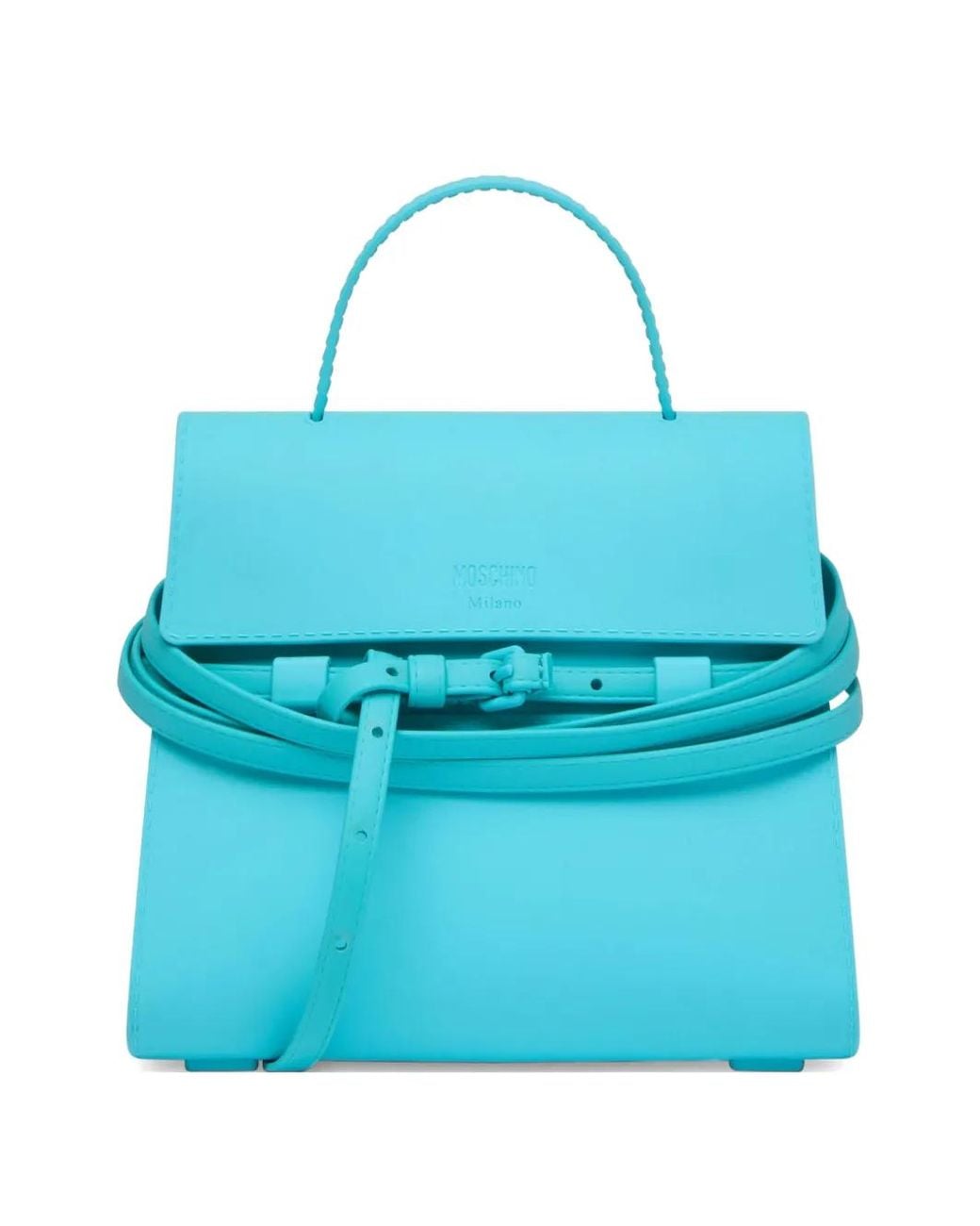 Moschino Blue Tie Me Small Handbag