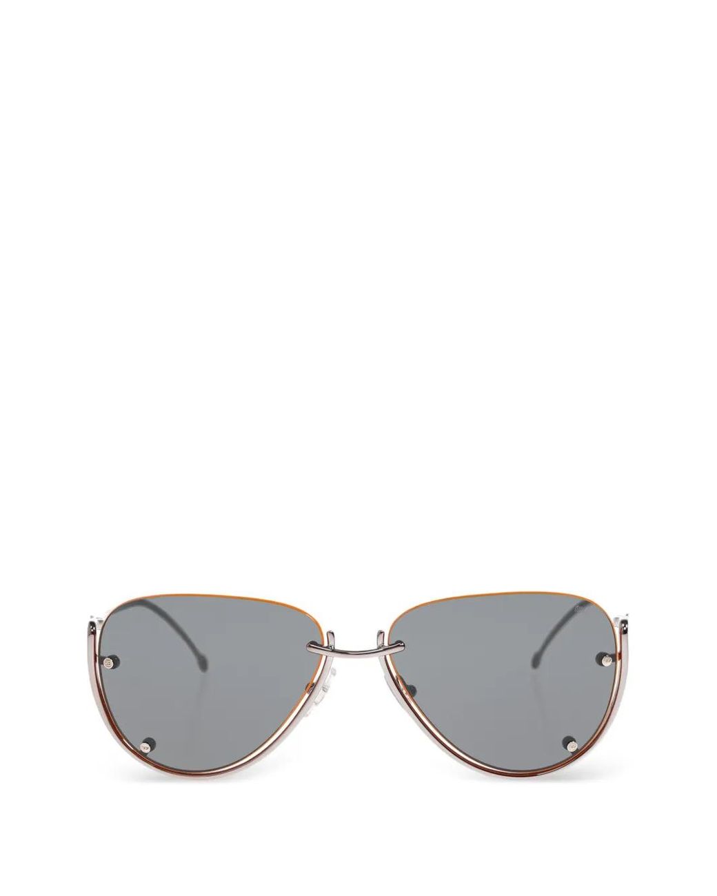 DIESEL Gray Pilot Rimless Sunglasses