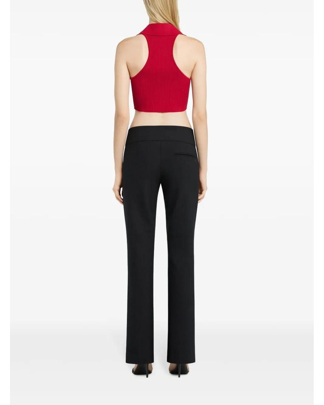 Courreges Red Scuba-Knit Tank Top
