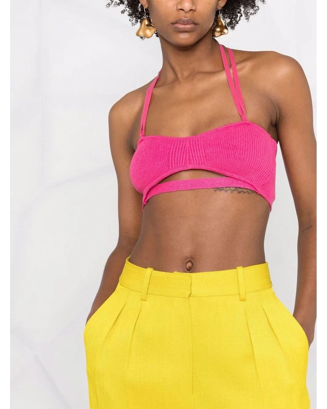 Jacquemus Cropped Top in het Pink