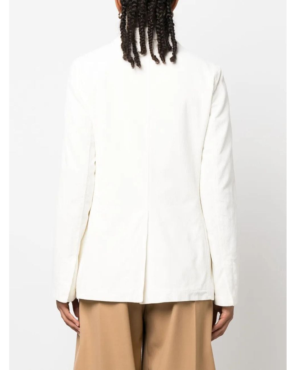Aspesi Ribfluwelen Blazer in het White