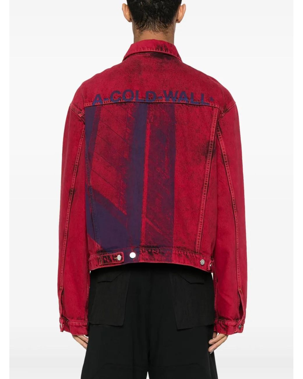 Giacca Denim Strand di A_COLD_WALL* in Red da Uomo