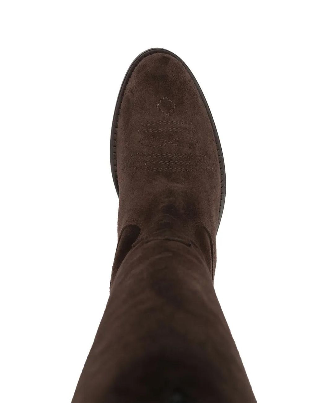 Via Roma 15 Brown Panelled Suede Knee-High Boots