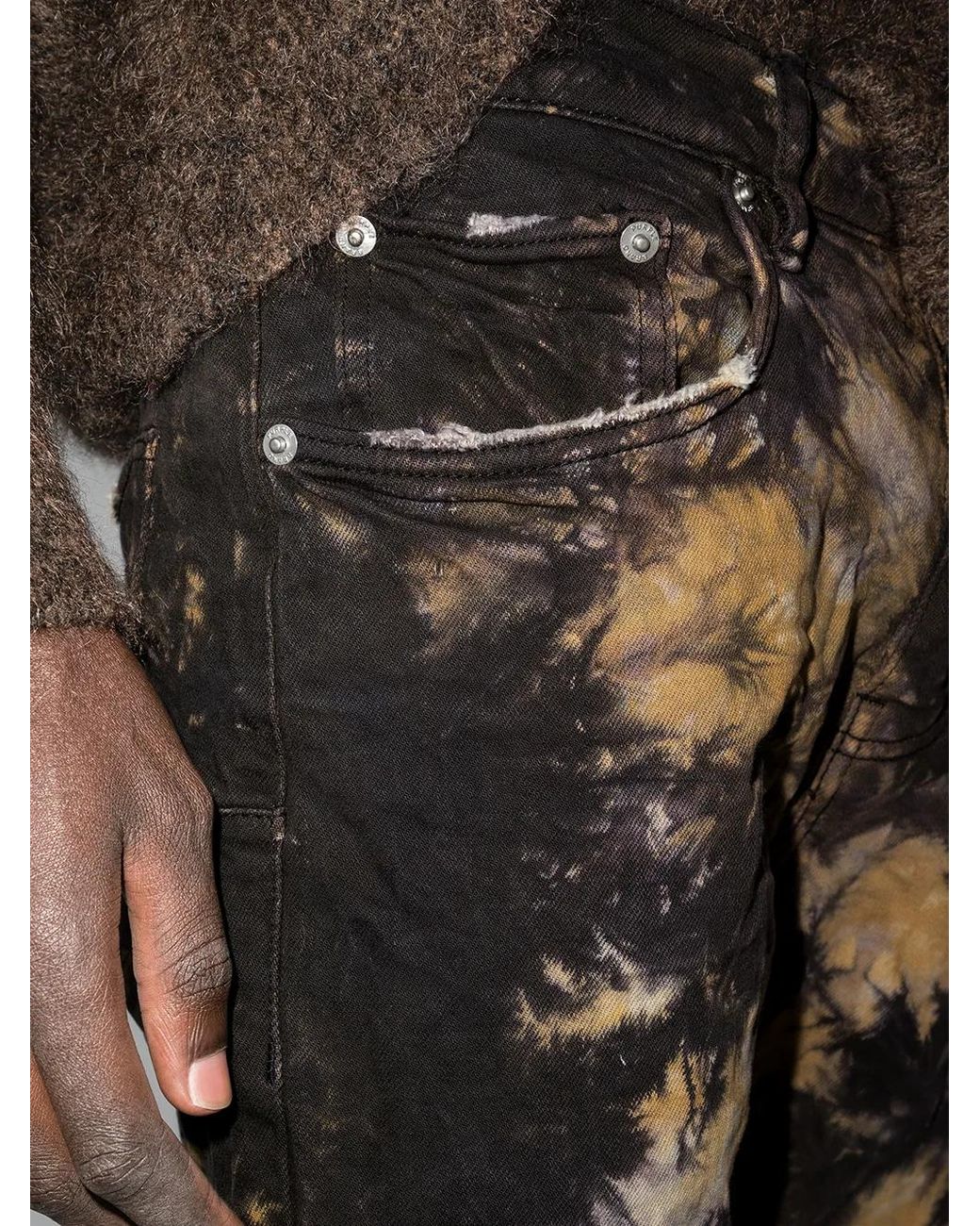 Purple Brand Black P001 Tie-Dye Jeans for men