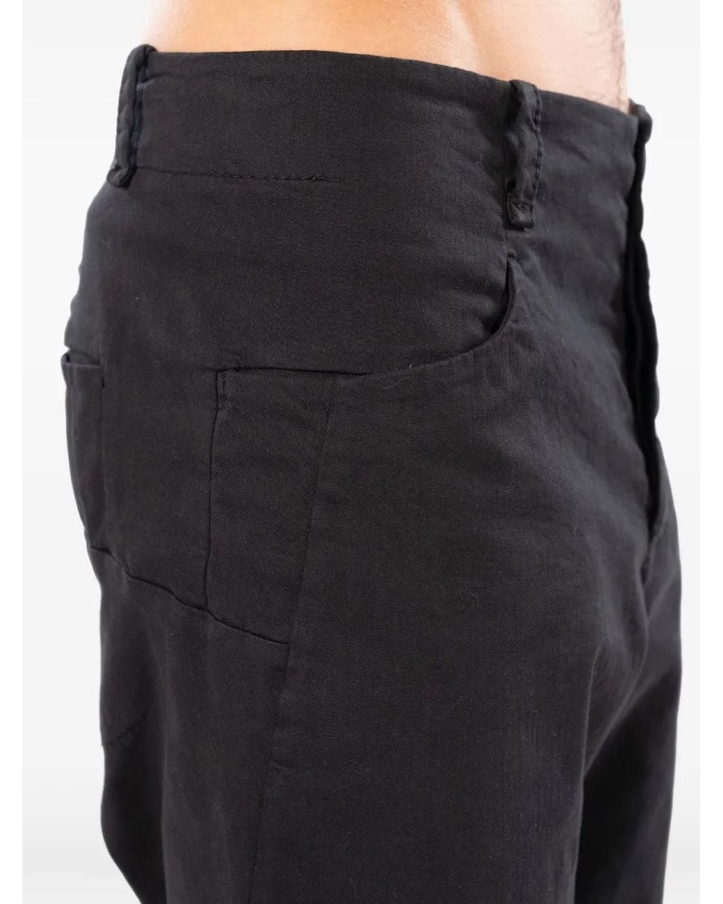 Transit Black Slim-Fit Five-Pocket Trousers for men
