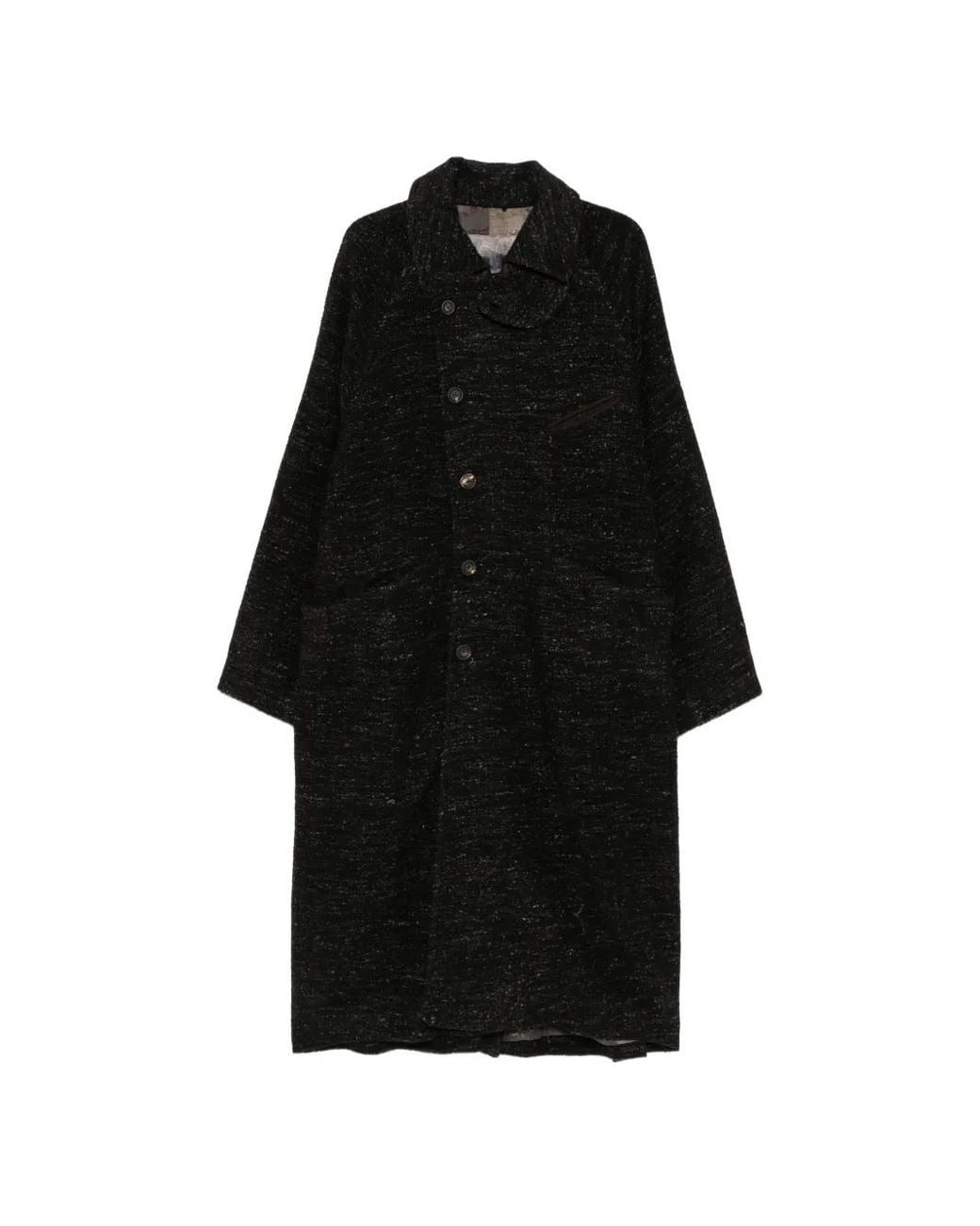 Ziggy Chen Black Button-Fastening Coat for men