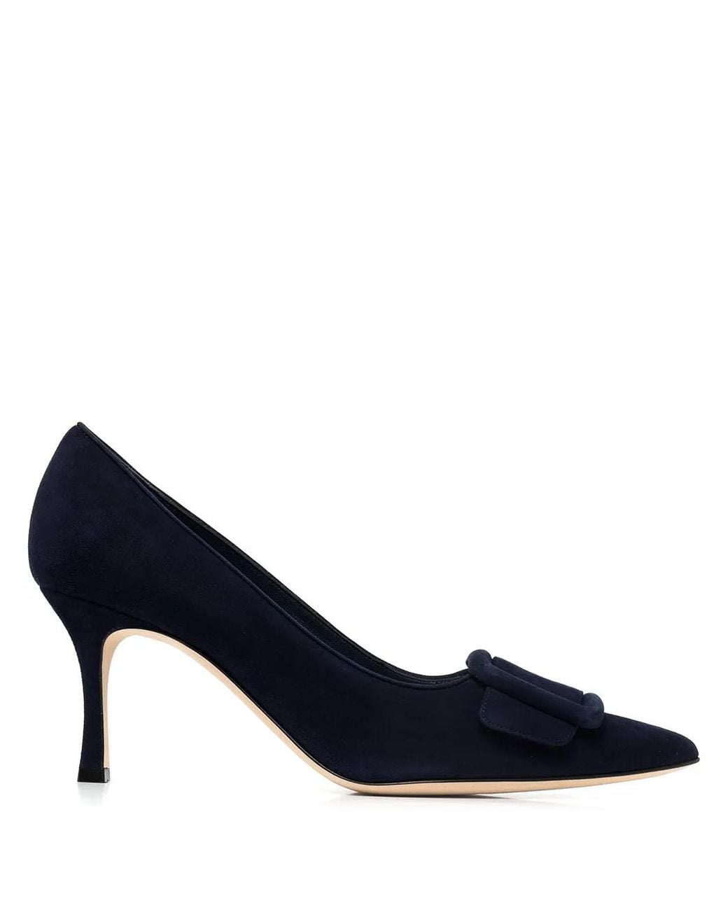 Manolo Blahnik Blue Maysale Velvet 70Mm Pumps