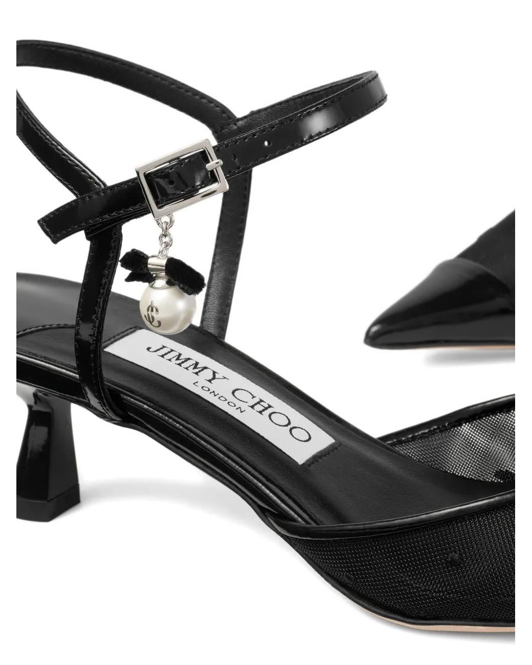 Jimmy Choo Black Aren Sling Back 45 Pumps