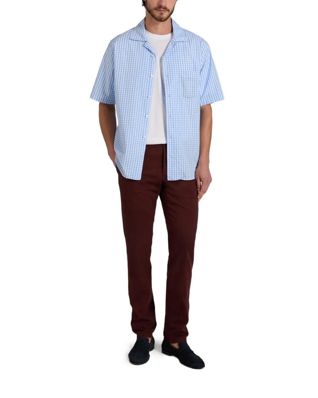 Slowear Red Button Trousers for men