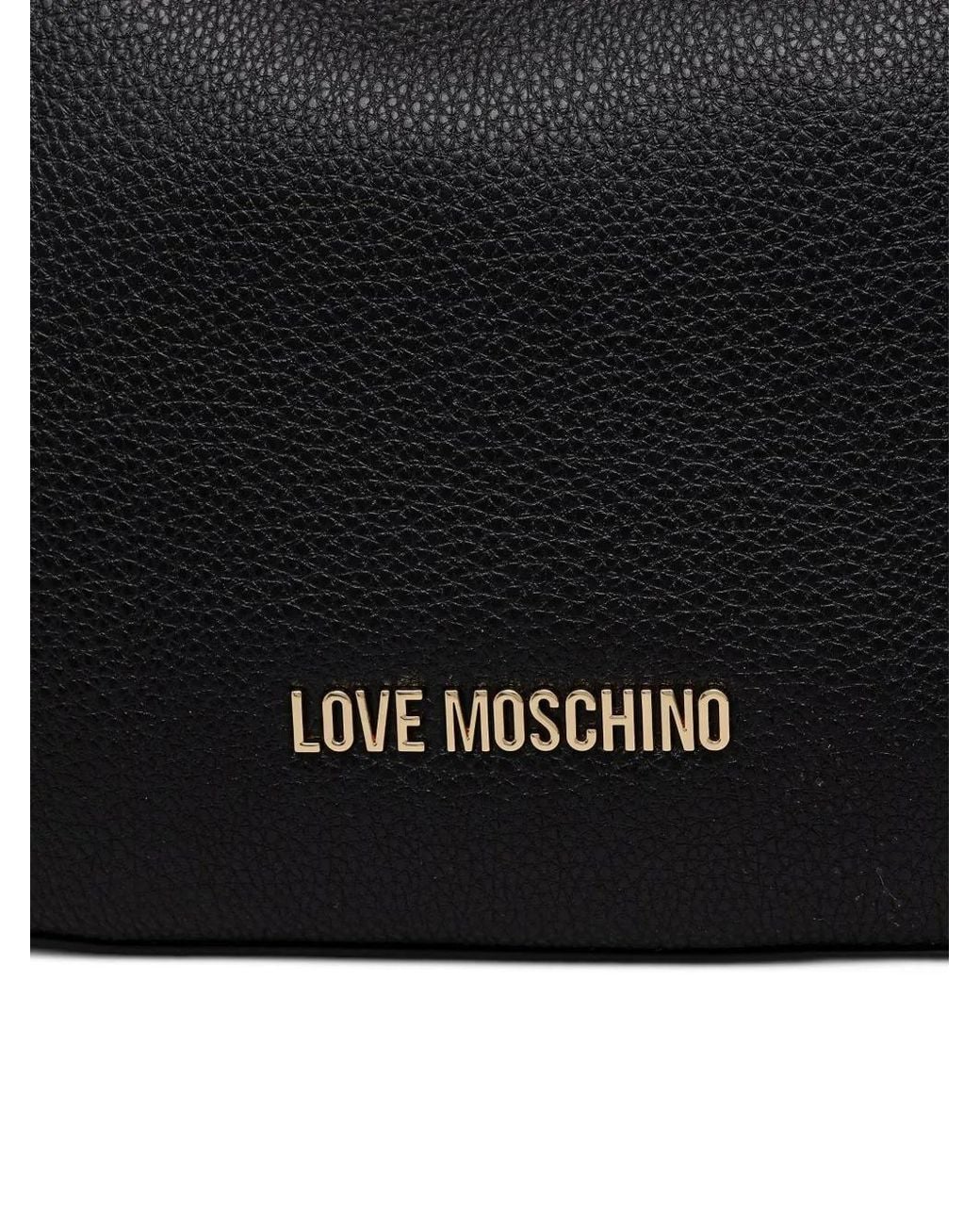Love Moschino Black Logo-Lettering Shoulder Bag