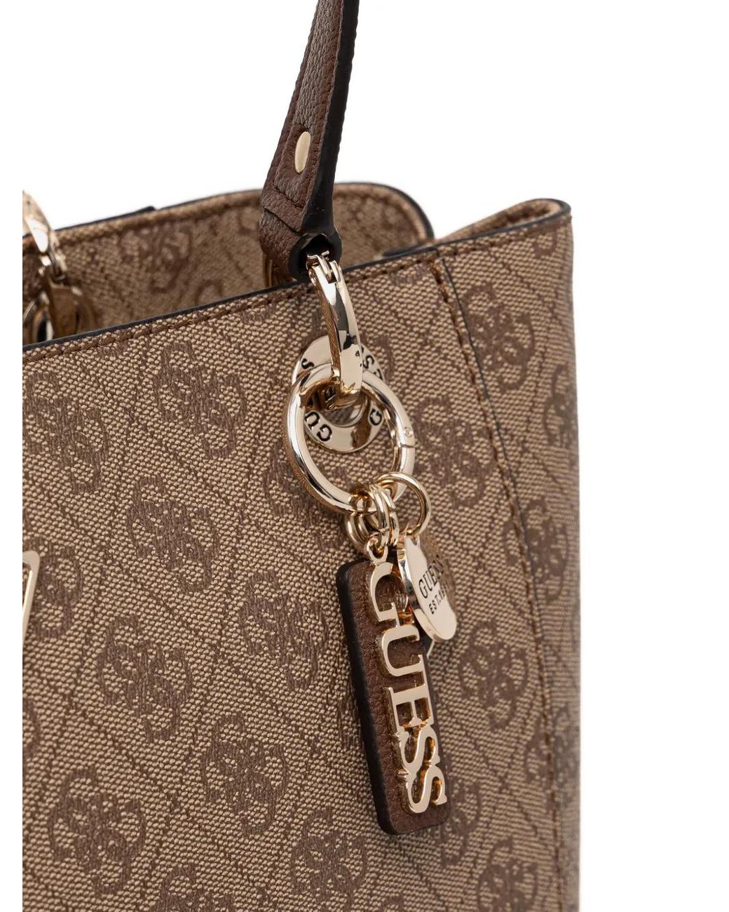 Guess Brown Noelle 4G Logo Shoulder Bag