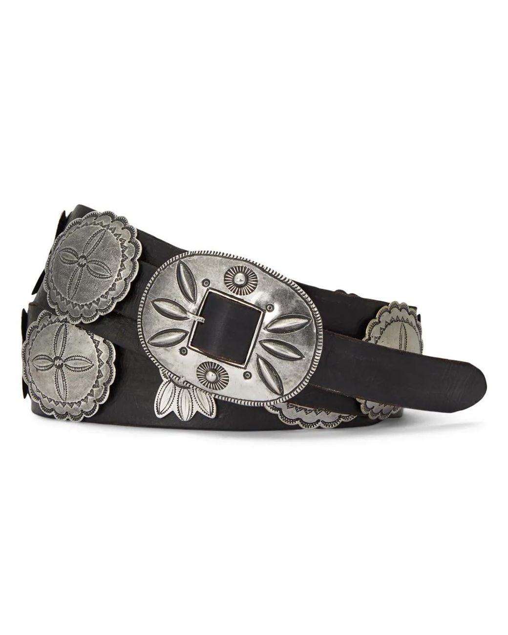 Ralph Lauren Black Concho Belt for men