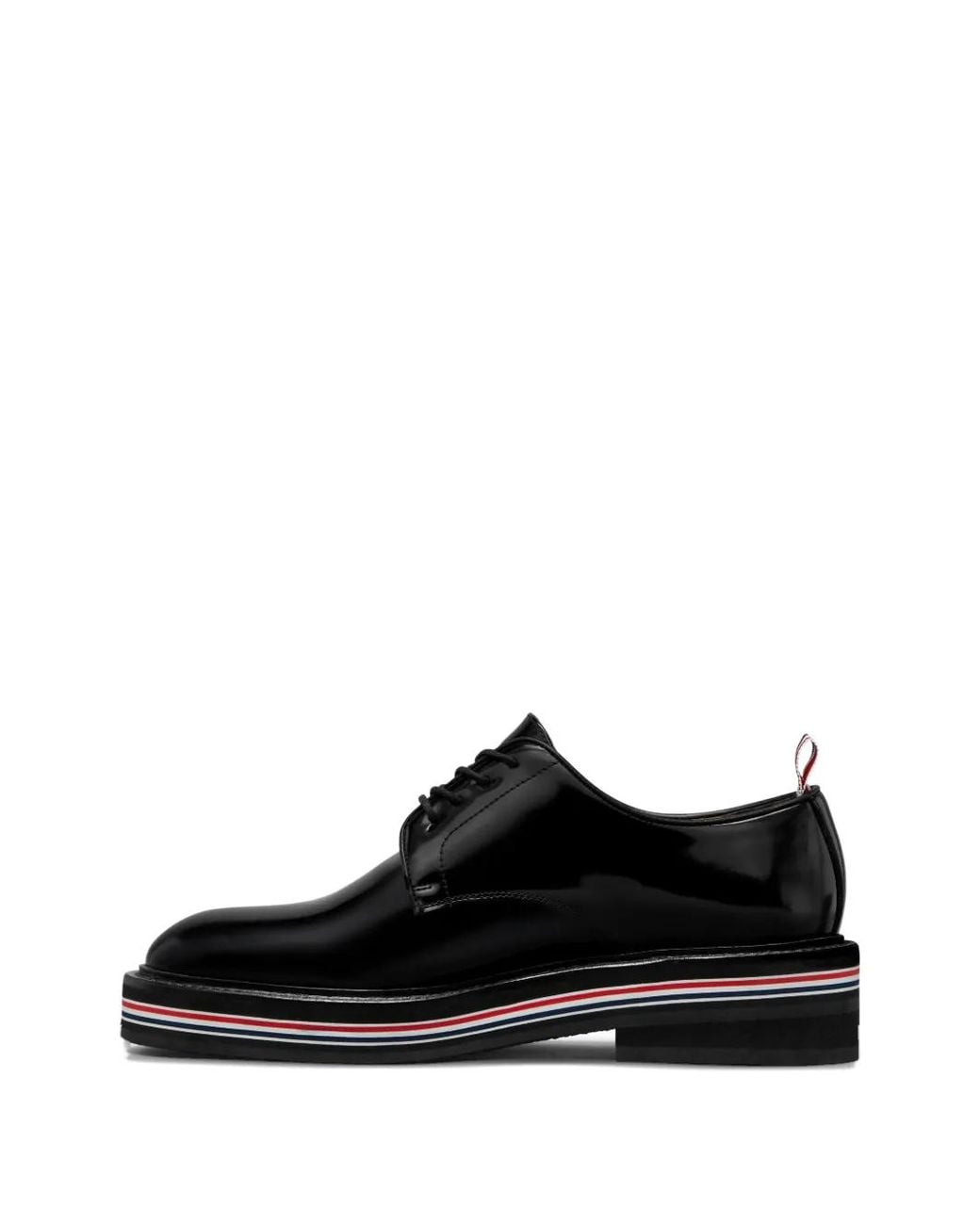 Thom Browne Black Soft Spazzolato Rubber Sole Uniform Shoes