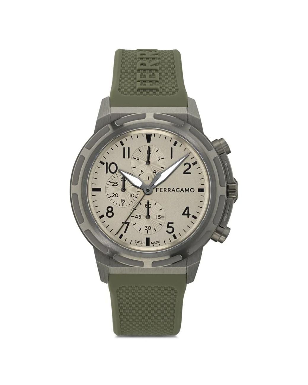 Ferragamo Gray Montre Sport Chrono 44 Mm for men
