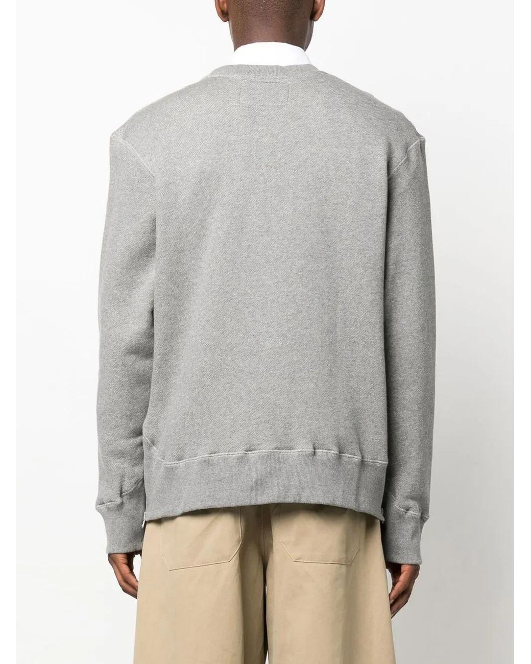 The Power for the People Gray Logo-Print Organic-Cotton Sweatshirt for men