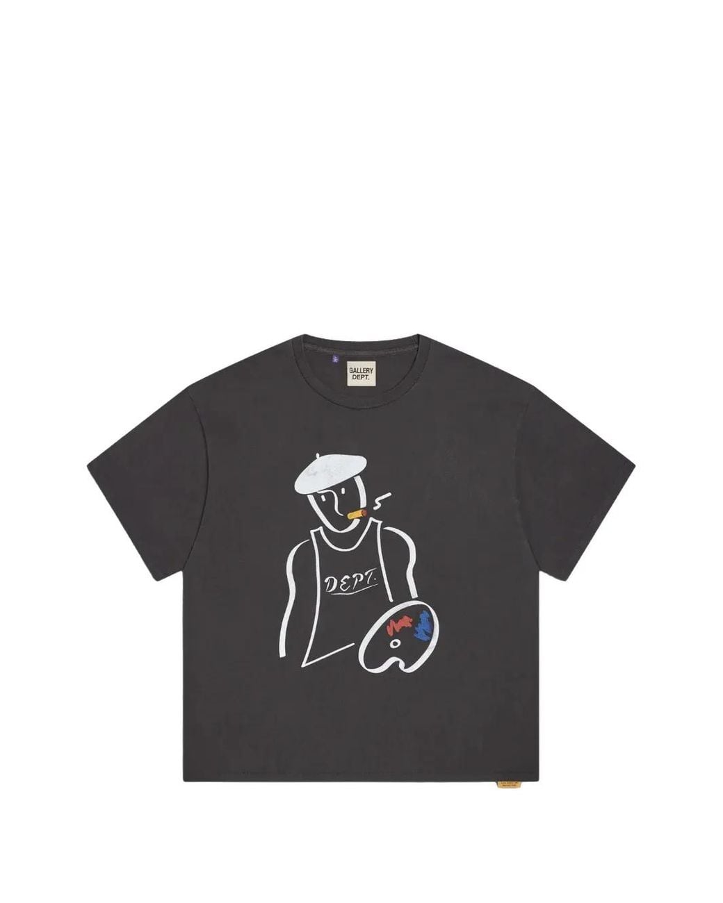 GALLERY DEPT. Black Palette Glitter-Logo T-Shirt for men