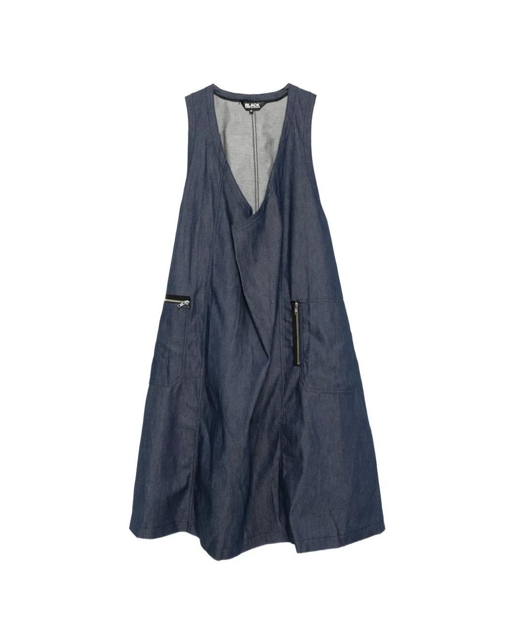 COMME DES GARÇON BLACK Blue Zip-Pocket Sleeveless Dress