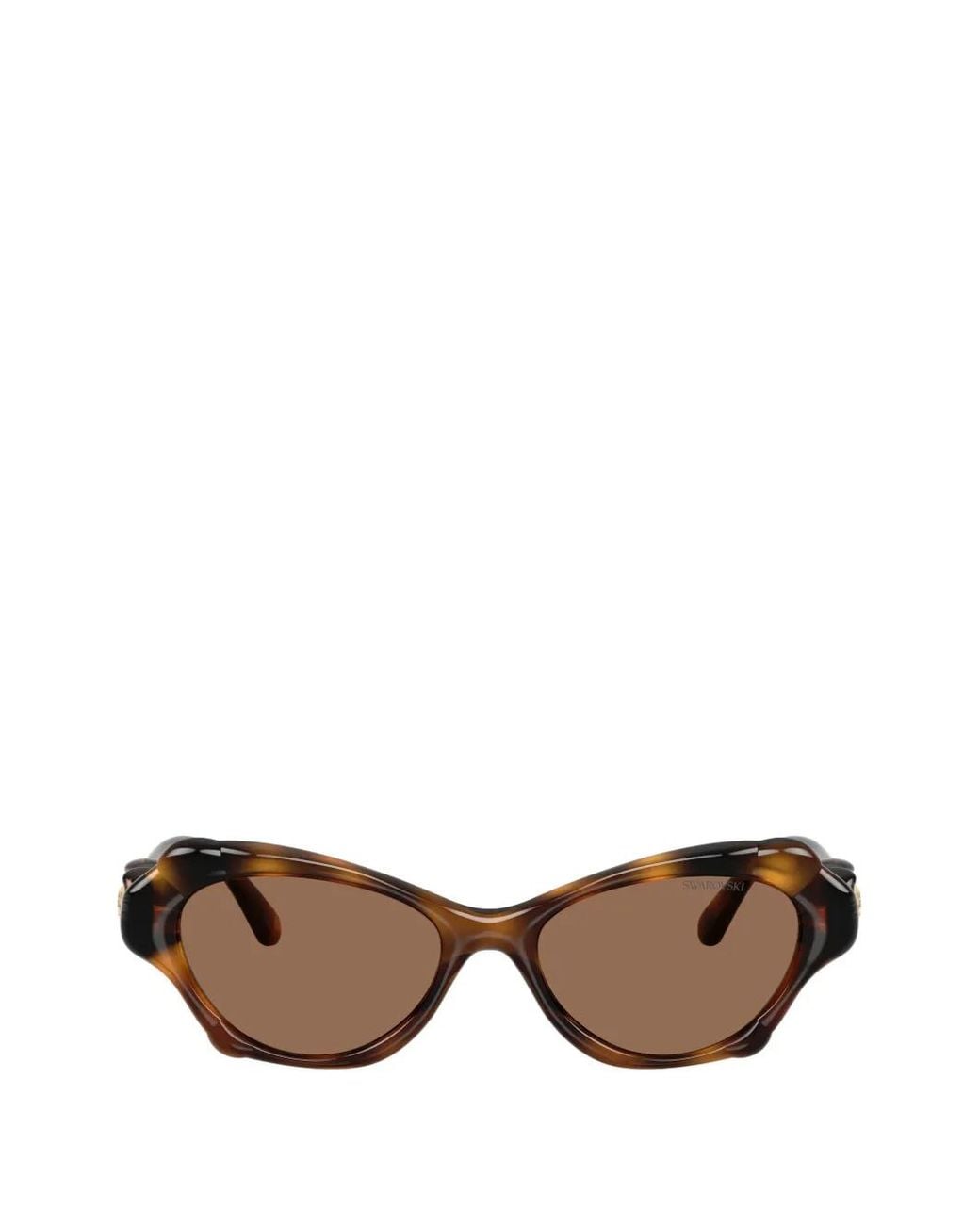 Swarovski Brown Tortoiseshell-Effect Cat-Eye Sunglasses