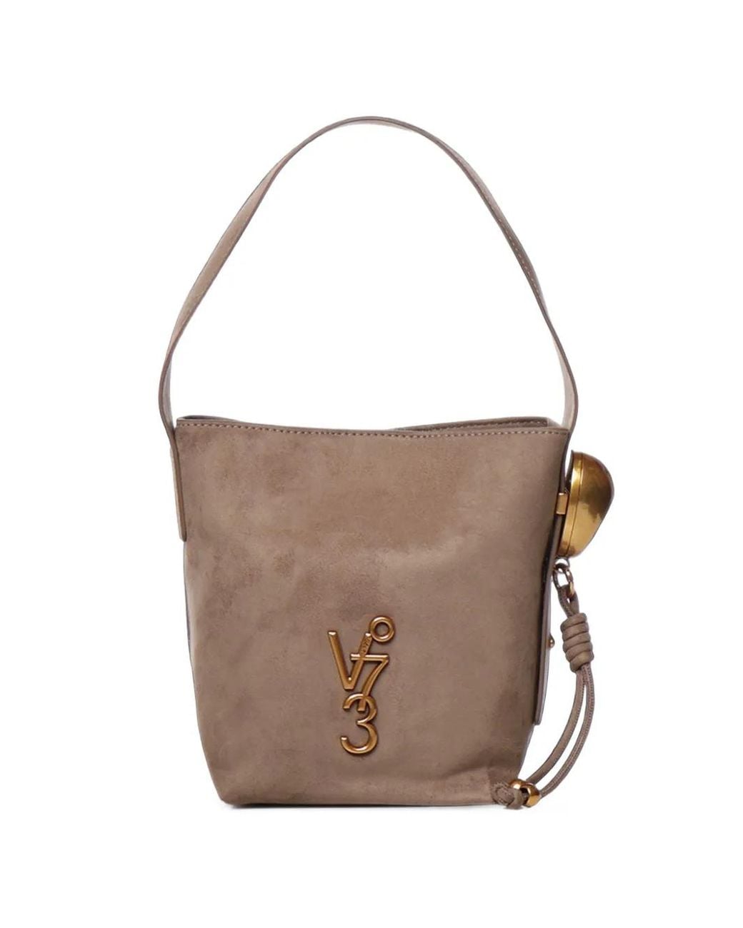 V73 White Logo-Plaque Tote Bag