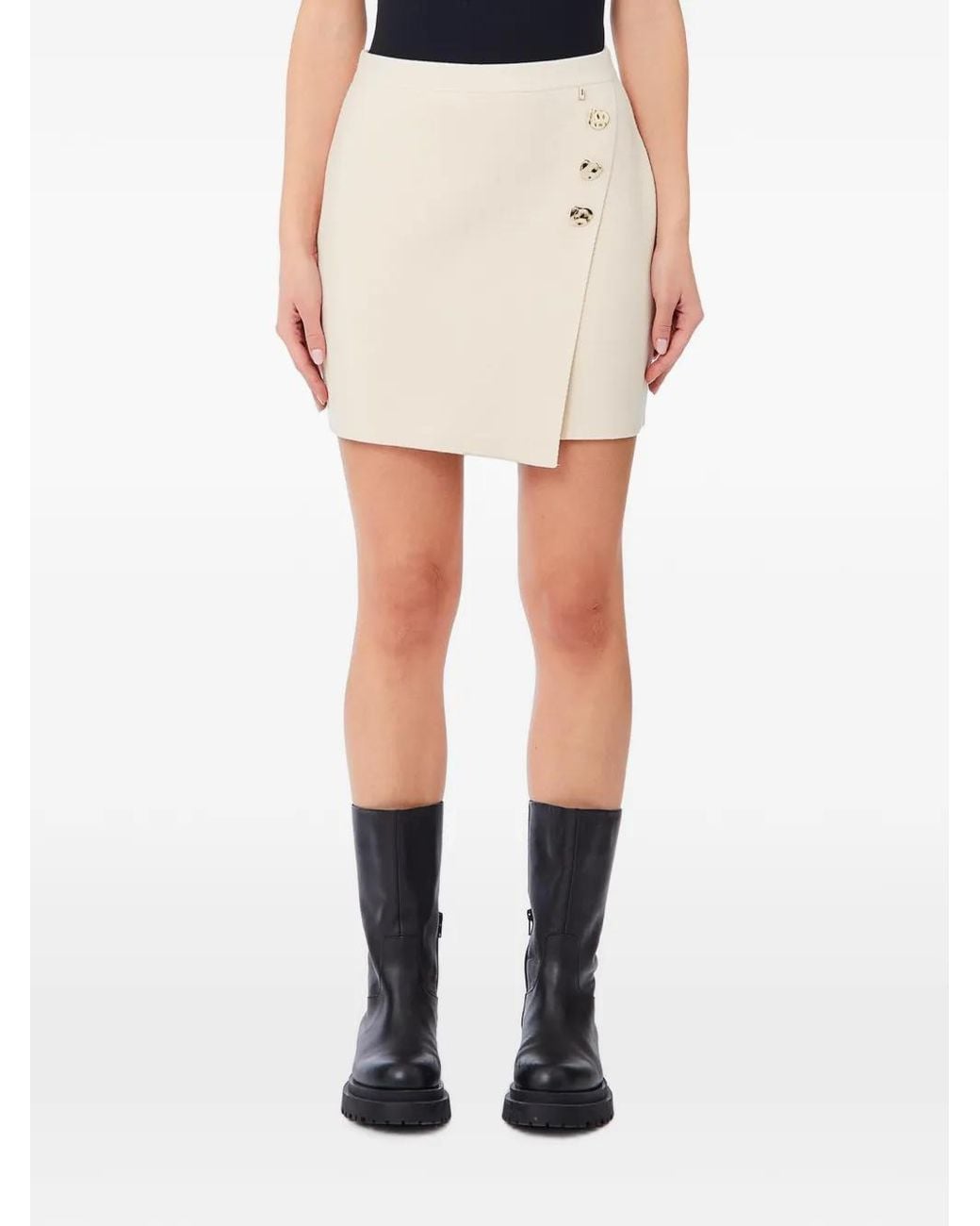 Liu Jo White Knit Mini Skirt