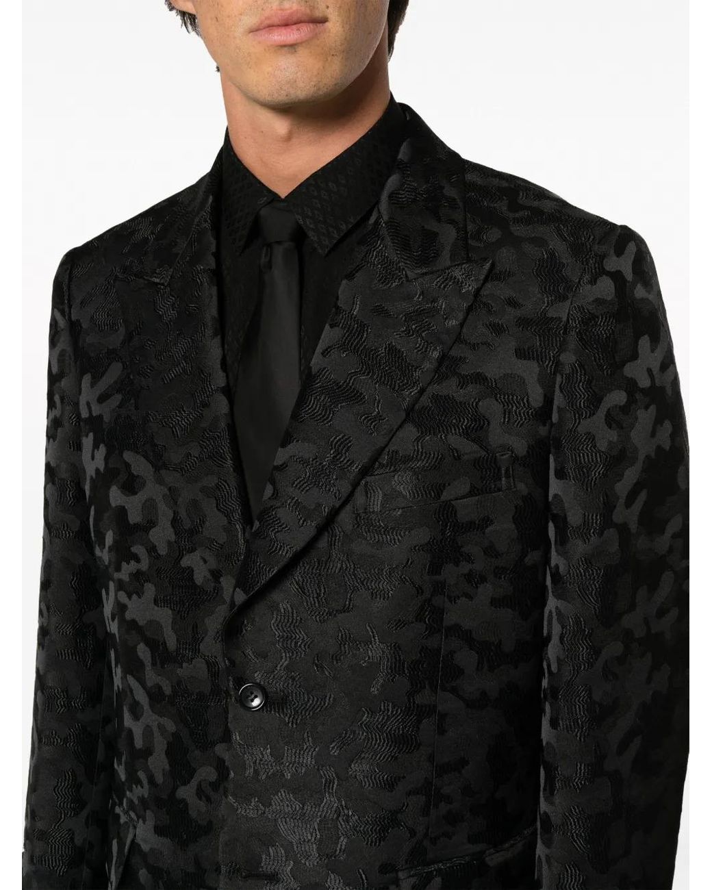 Comme des Garçons Black Printed Jacket for men