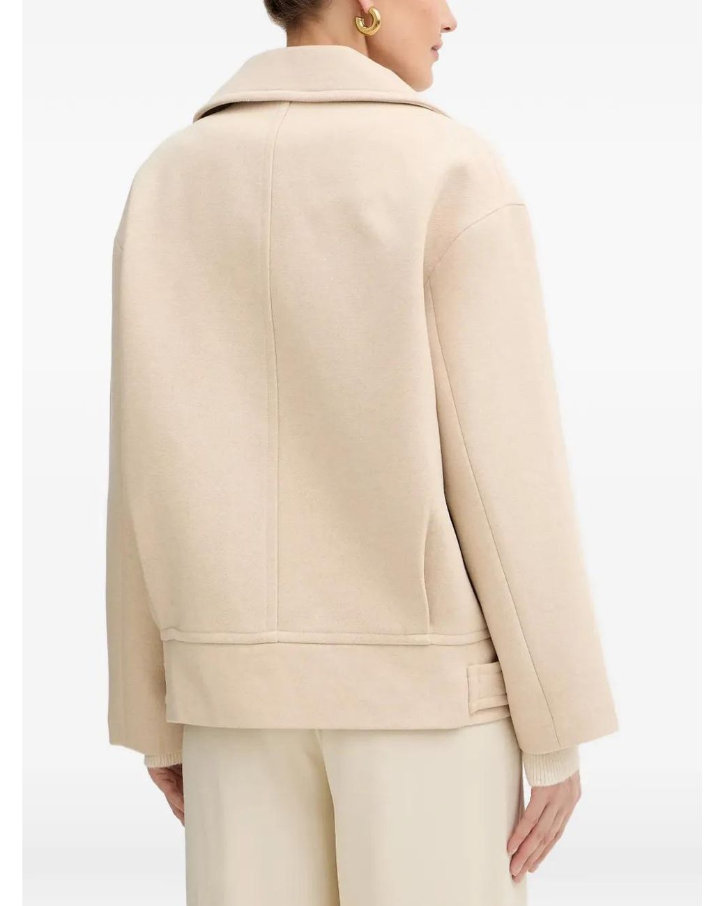Morgan Natural Double-Breasted Coat
