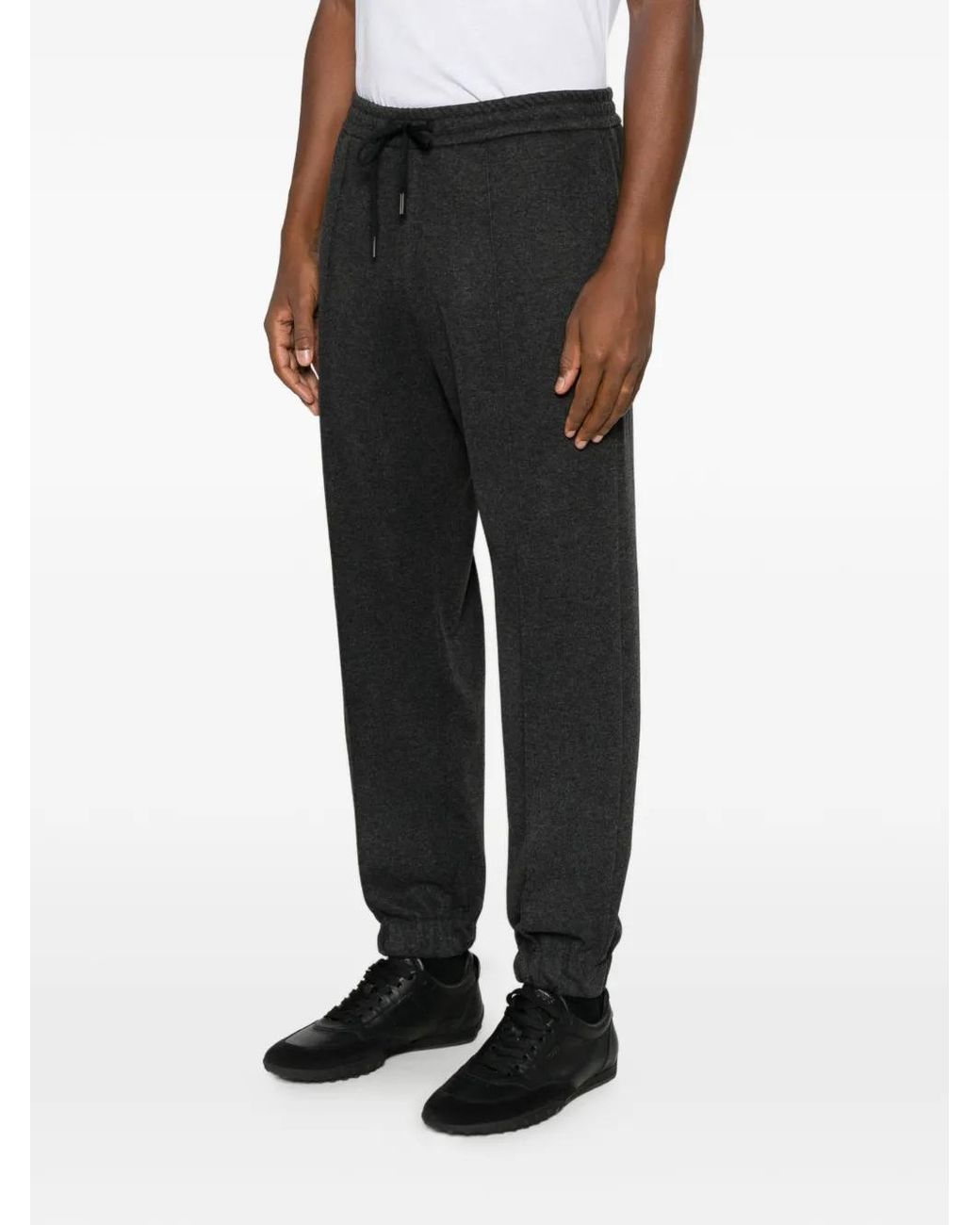 Hōsio Black Drawstring-Waist Track Pants for men