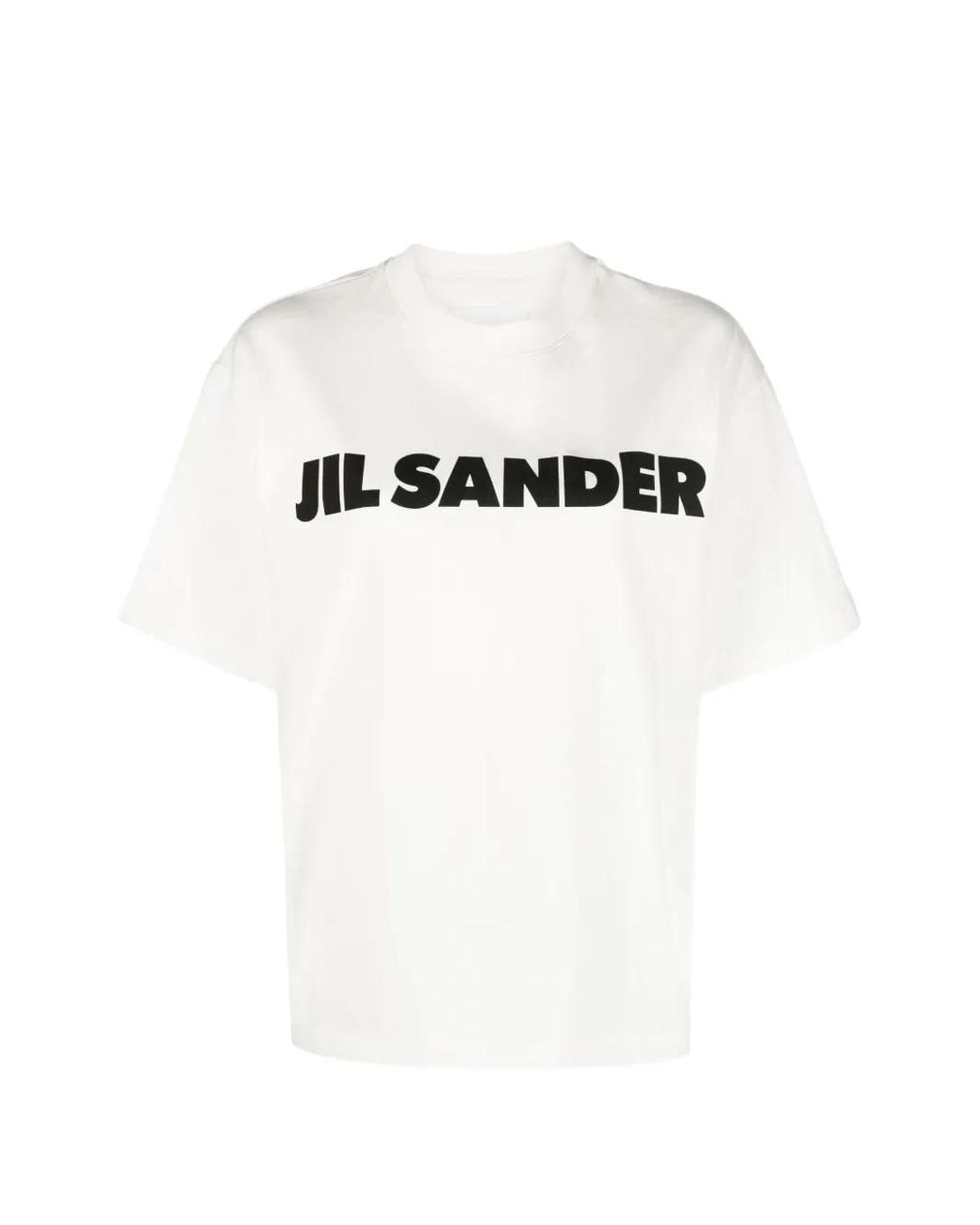 Jil Sander White Logo-Print T-Shirt
