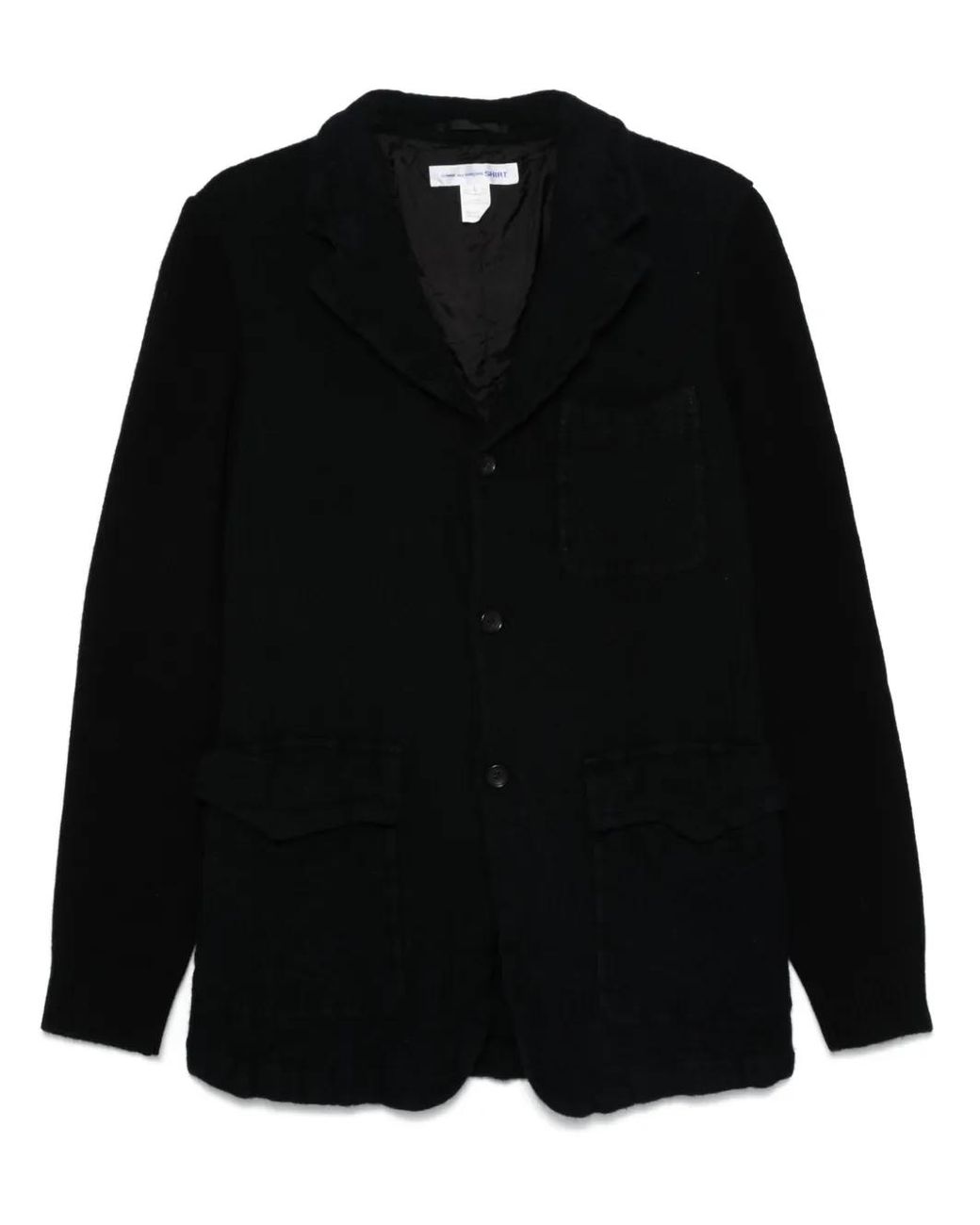 Comme des Garçons Black Single-Breasted Blazer for men