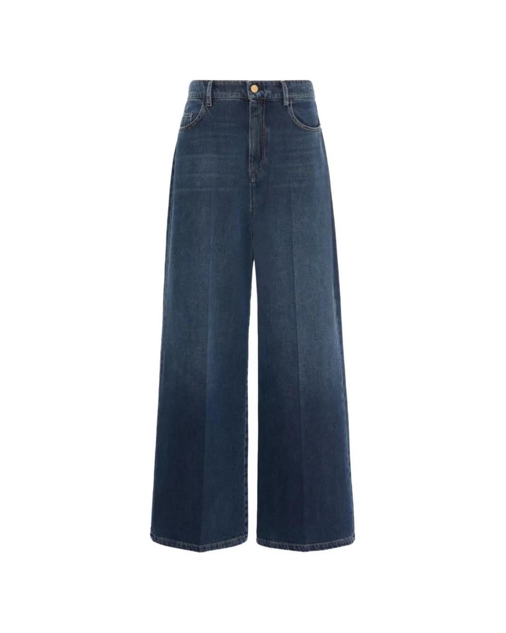 Max Mara Blue Smmelia Wide-Leg Denim Jeans