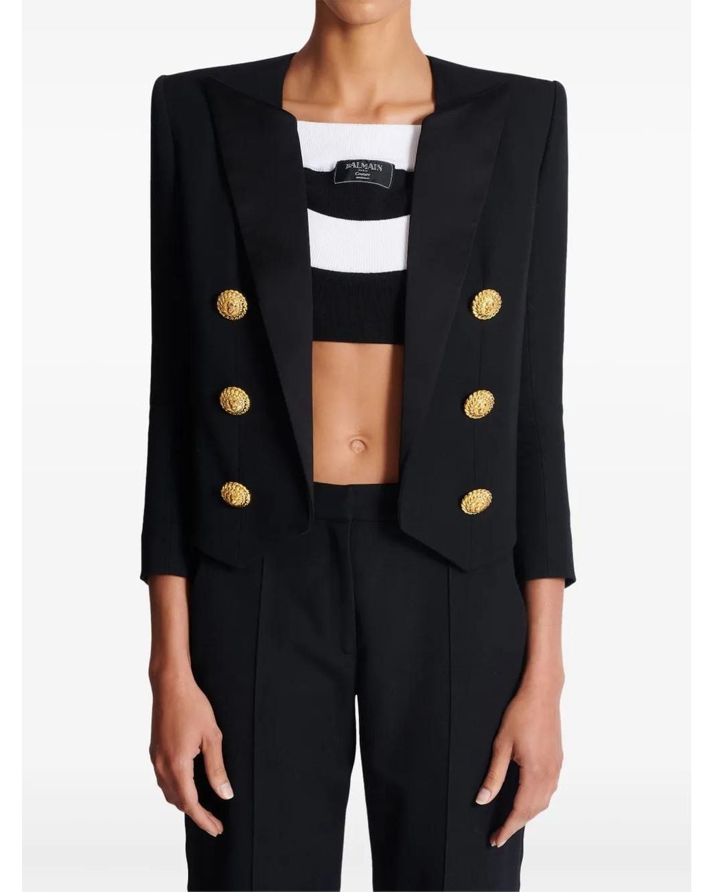 Balmain Blazer Spencer in het Black