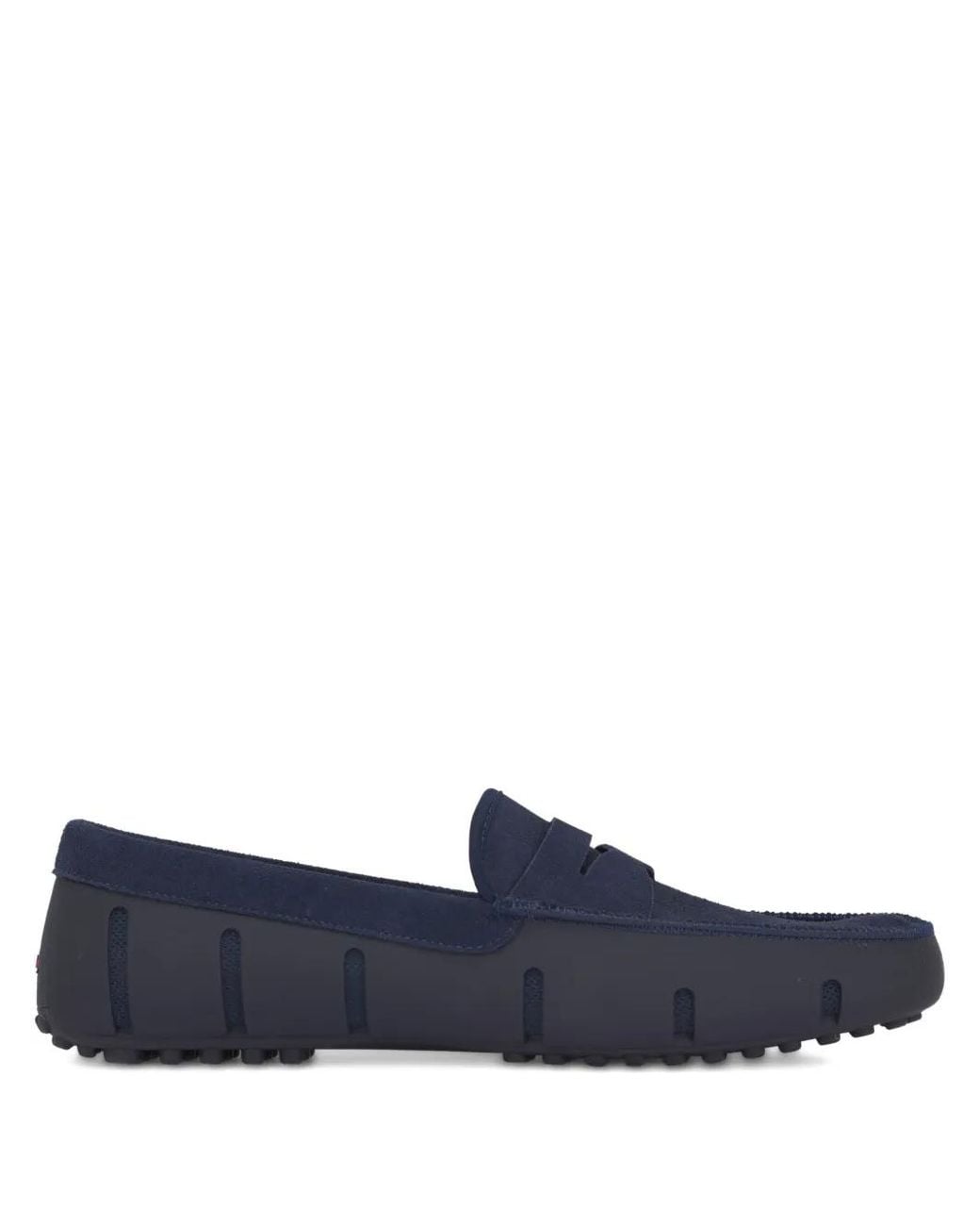 Swims Blue Suede Loafers for men