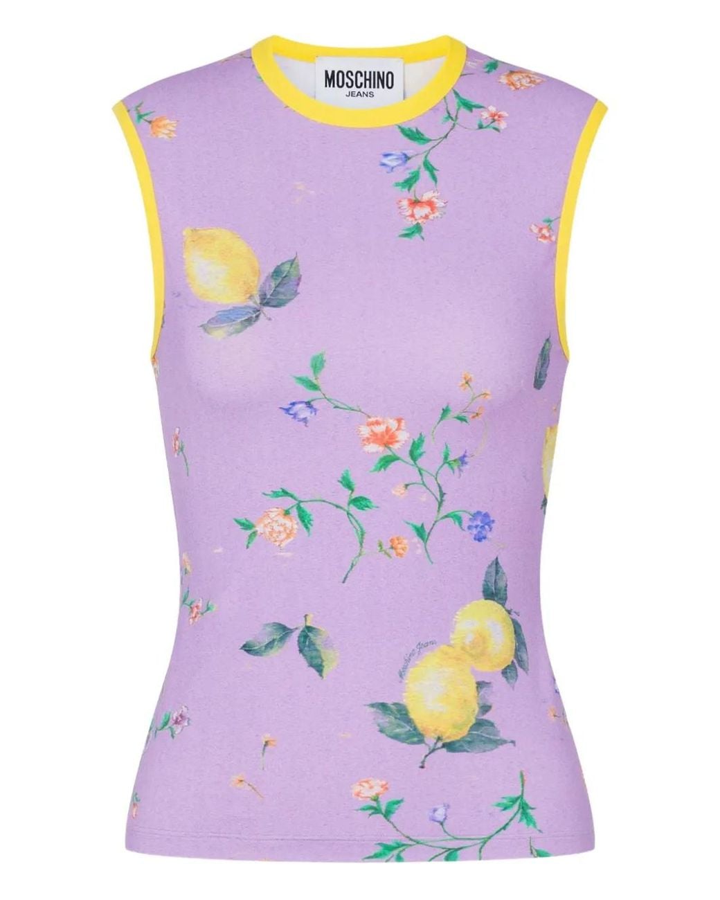 Moschino Purple Floral-Print Vest