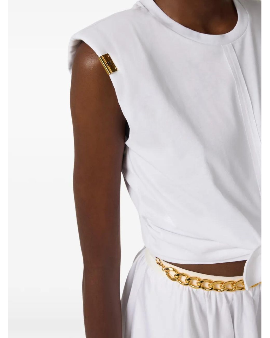 Elisabetta Franchi White Cotton Top