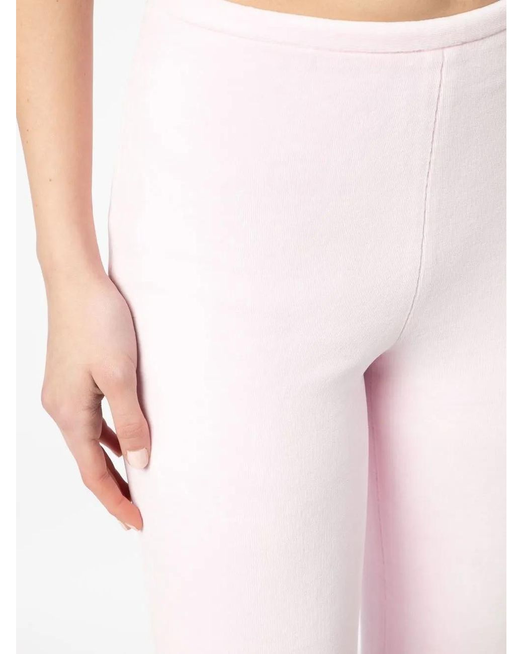Alexander Wang Pink Flared-Leg Cut Trousers