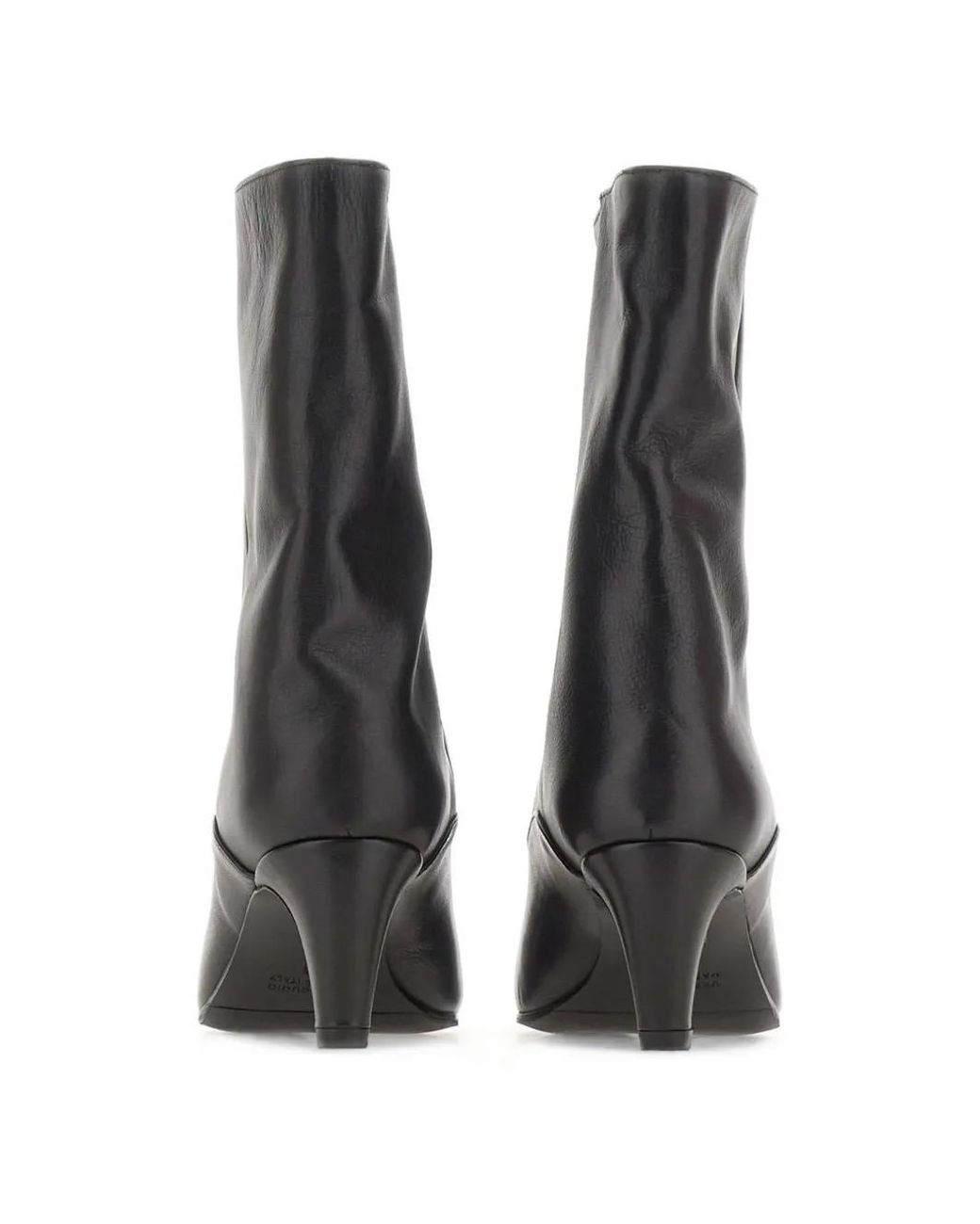 strategia shoes Black Cecile Square-Toe Ankle Boots