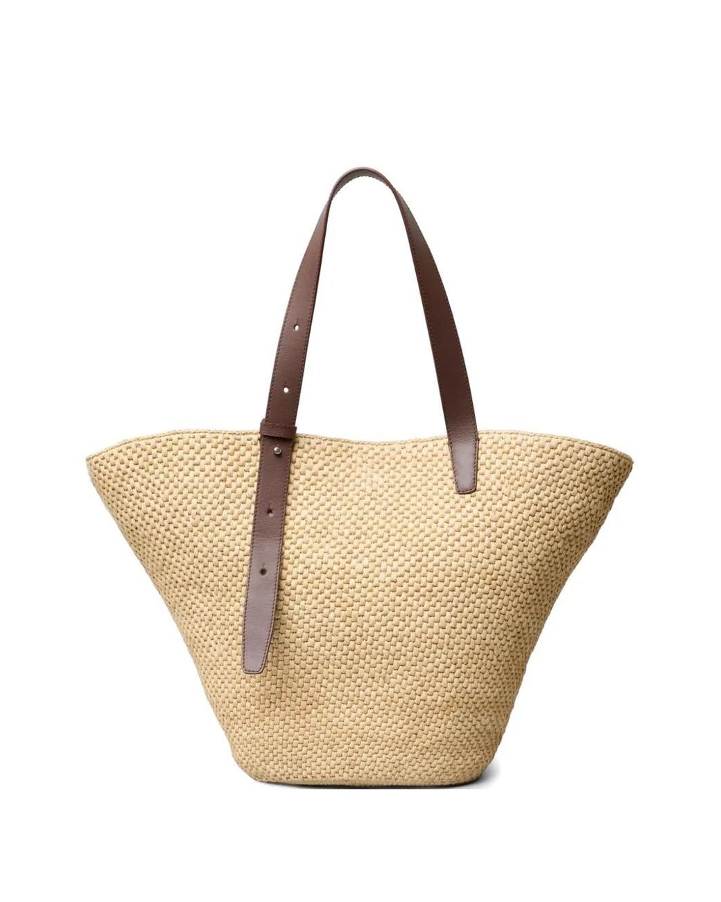 LIE STUDIO Natural The Bianca Raffia Bag Small