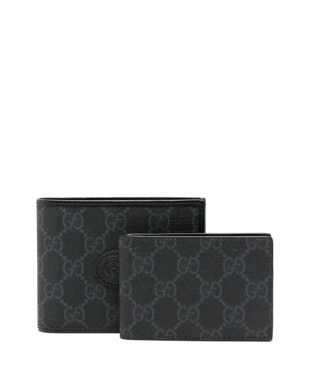 Gucci Black Gg Canvas Bi-Fold Wallet for men