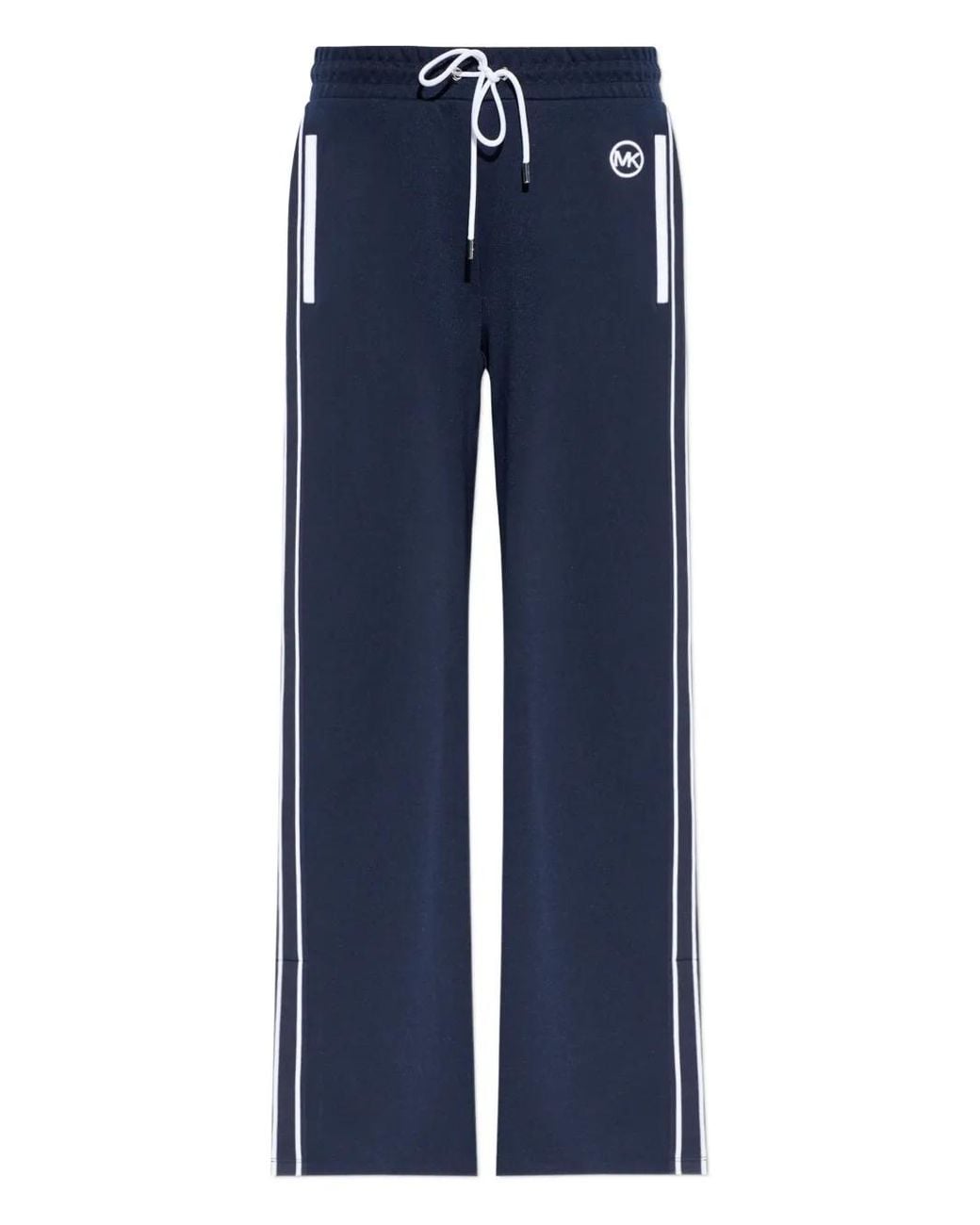MICHAEL Michael Kors Blue Logo Stripe Track Pants