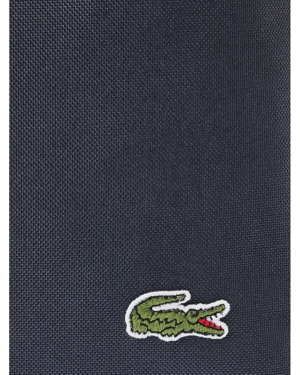 Lacoste Blue Logo-Patch Backpack for men