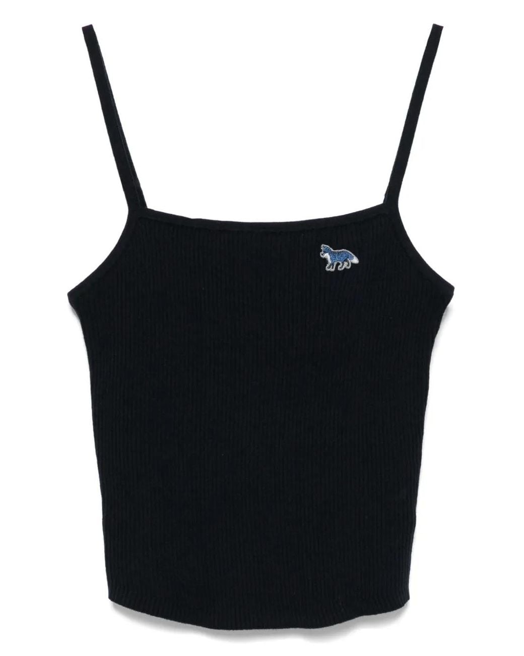 Maison Kitsuné Black Fox Pattern Tank Top