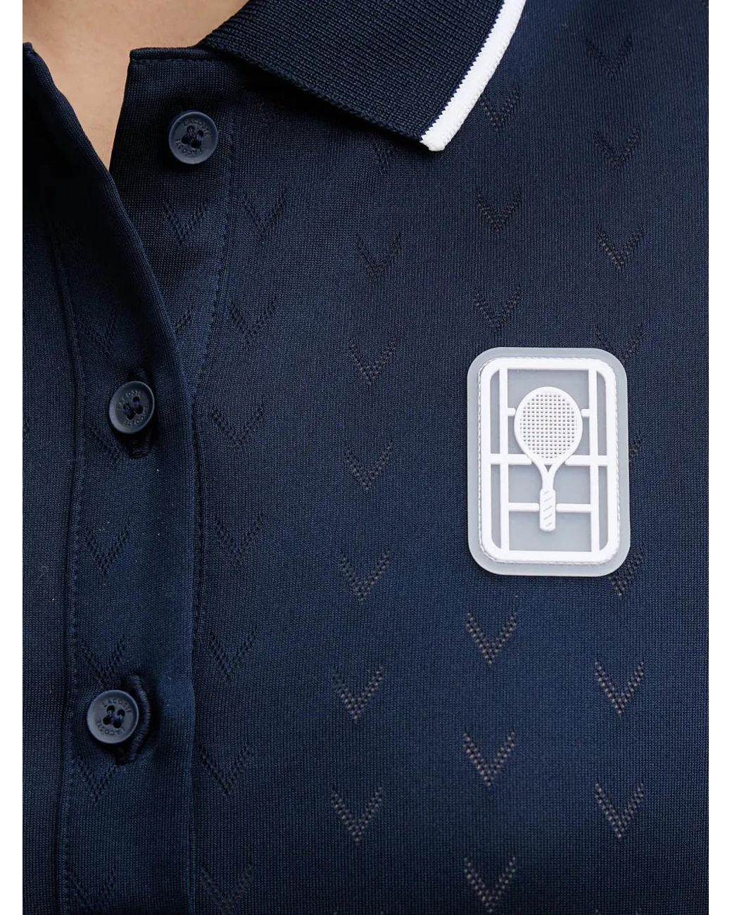 Lacoste Blue Tennis Heritage Ultra Dry Stretch Polo