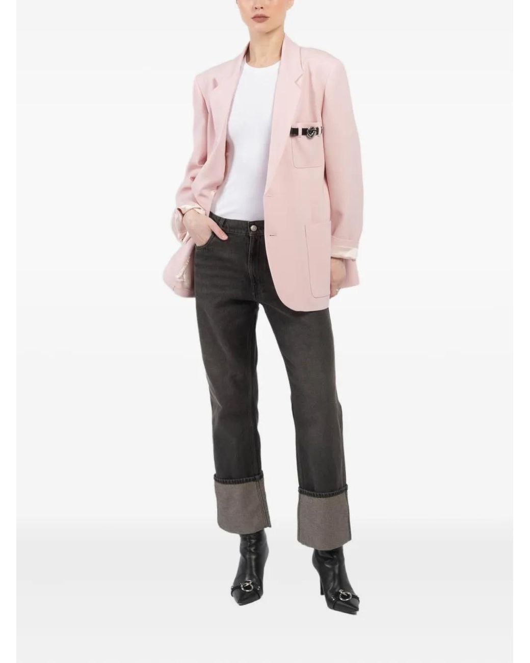 Coperni Pink Button-Up Blazer
