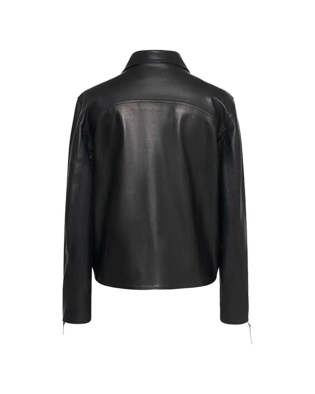 O.FILES Blue Leather Jacket for men