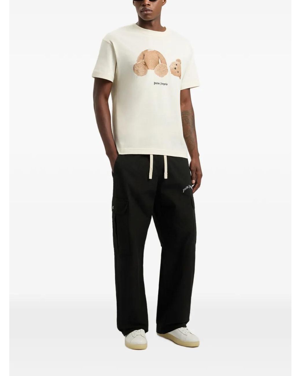 Palm Angels White Bear T-Shirt for men