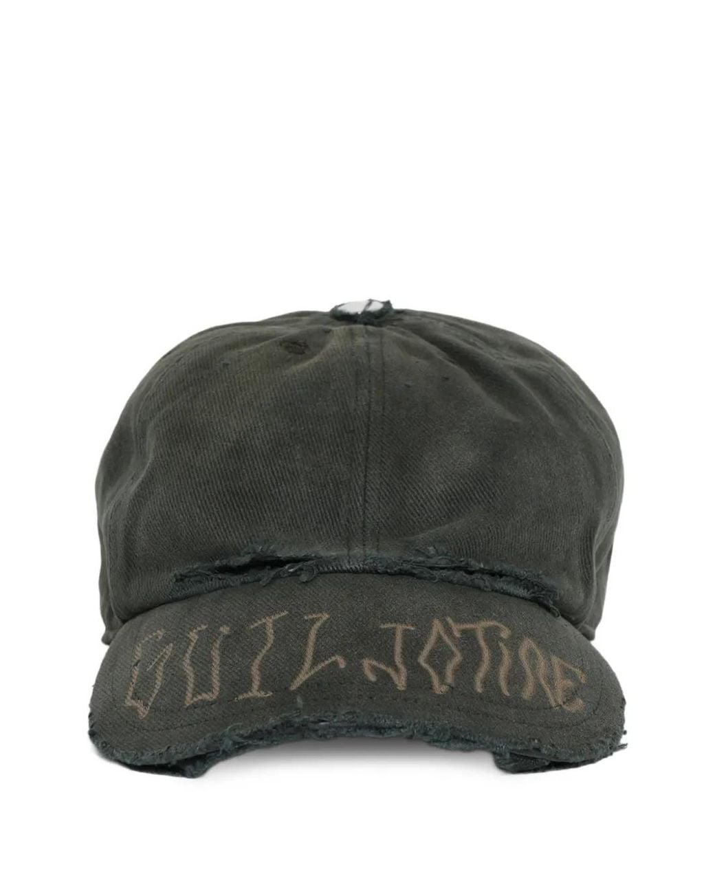 Marking Distance Green Guillotine Distressed-Effect Cap for men