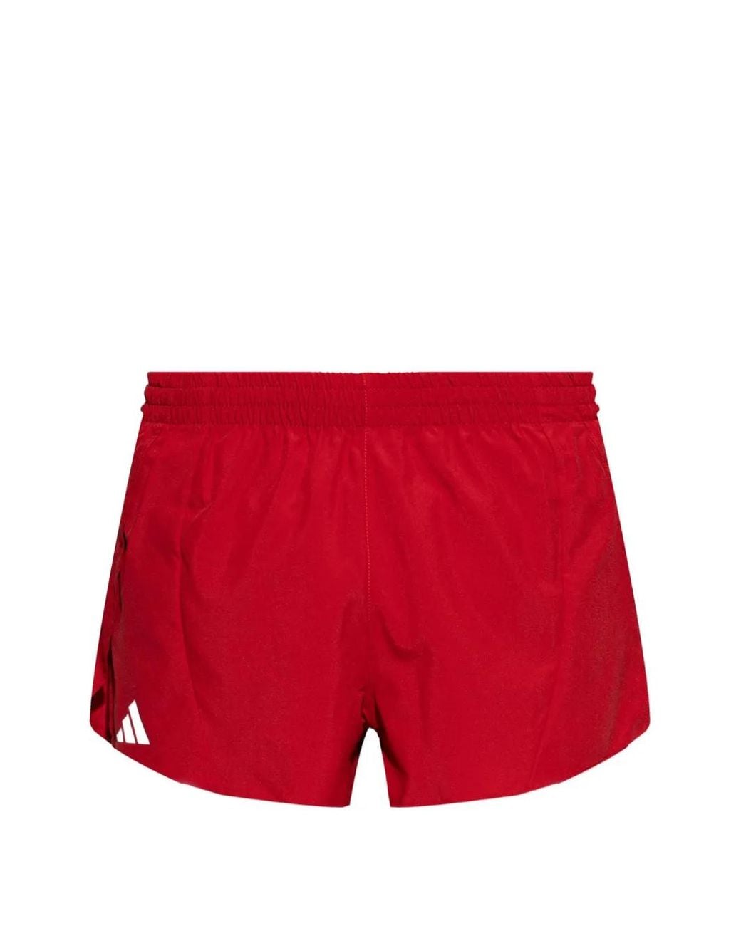 Adidas Red Adizero Essentials Running Split Shorts for men